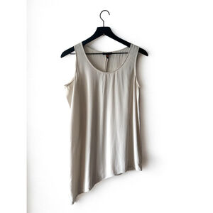 Eileen Fisher Beige Asymmetrical Tank Top Women's Size PS